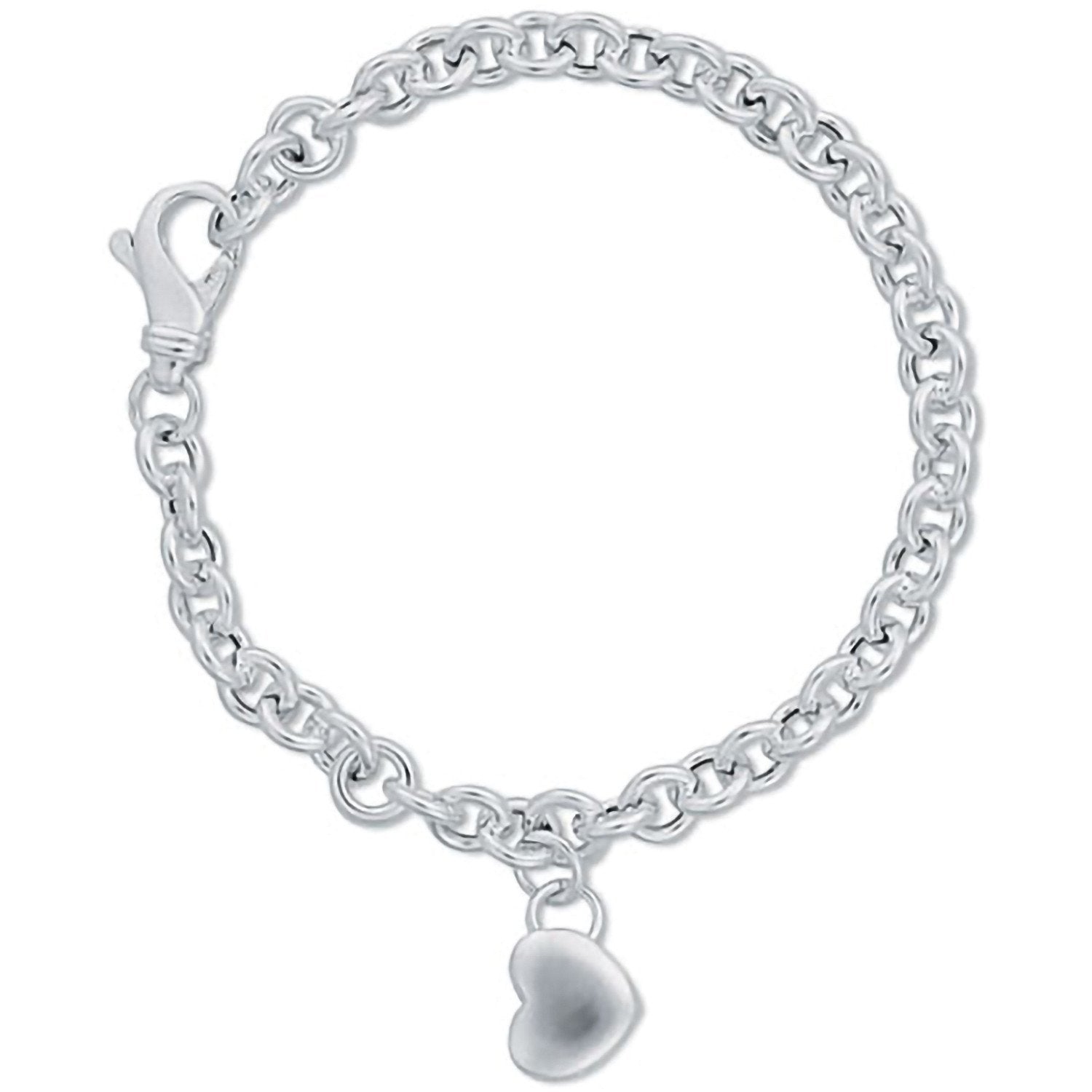 Silver Heart Charm Bracelet - Fine Bracelet - Certified Authentic - Swiss Made - UK Stock – Luxury Jewellery by Imperi